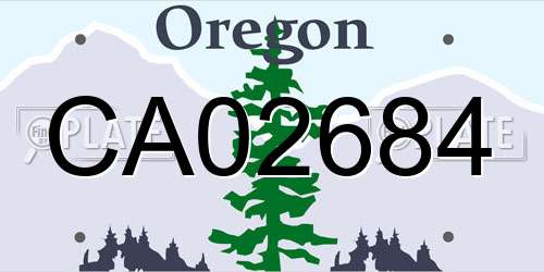 CA02684 Oregon License Plate