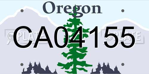 CA04155 Oregon License Plate