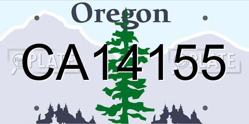 CA14155 Oregon License Plate