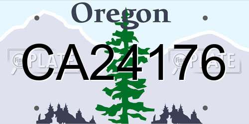 CA24176 Oregon License Plate