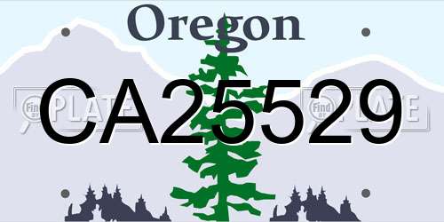 CA25529 Oregon License Plate