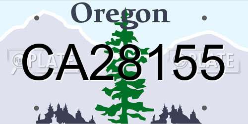 CA28155 Oregon License Plate
