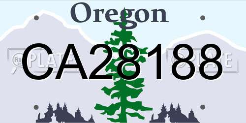 CA28188 Oregon License Plate