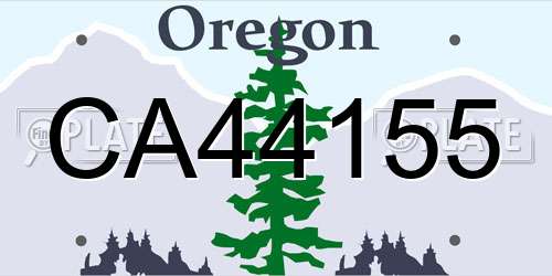 CA44155 Oregon License Plate