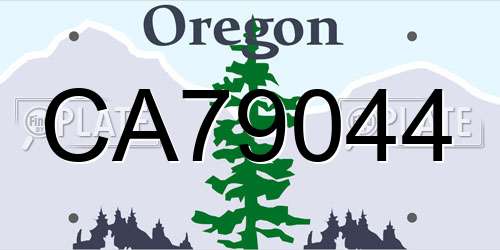 CA79044 Oregon License Plate