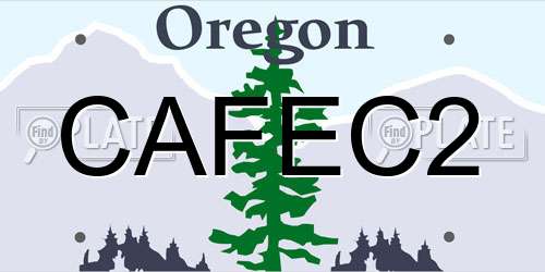 CAFEC2 Oregon License Plate