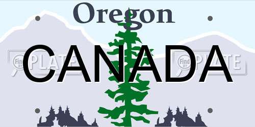CANADA Oregon License Plate