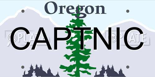 CAPTNIC Oregon License Plate
