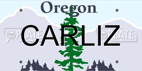 CARLIZ Oregon License Plate