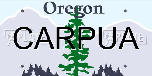CARPUA Oregon License Plate