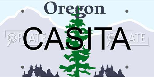 CASITA Oregon License Plate