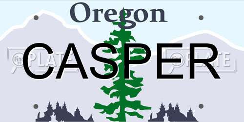 CASPER Oregon License Plate