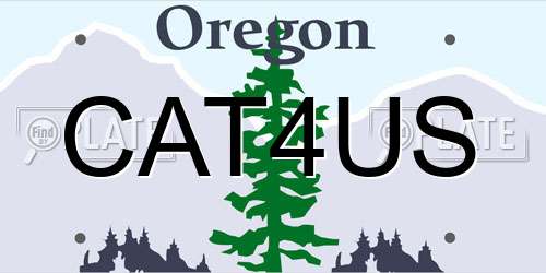 CAT4US Oregon License Plate