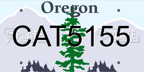 CAT5155 Oregon License Plate