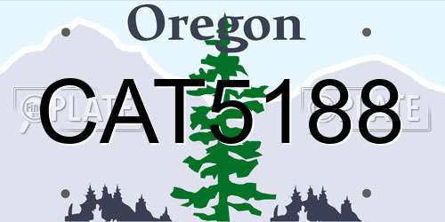 CAT5188 Oregon License Plate