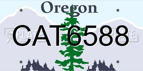 CAT6588 Oregon License Plate