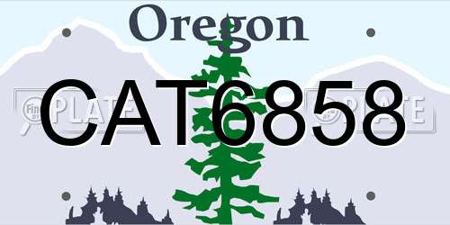 CAT6858 Oregon License Plate
