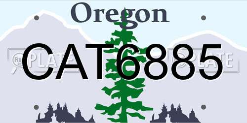 CAT6885 Oregon License Plate