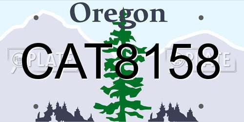 CAT8158 Oregon License Plate
