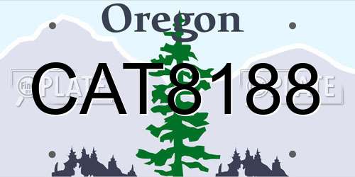 CAT8188 Oregon License Plate