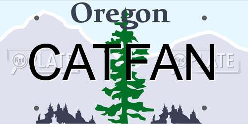 CATFAN Oregon License Plate