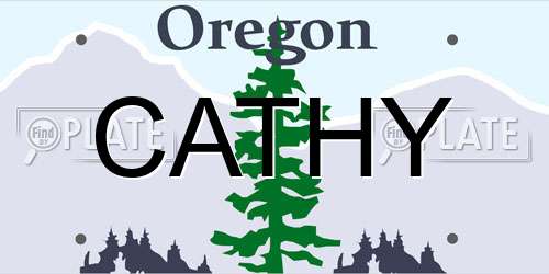 CATHY Oregon License Plate