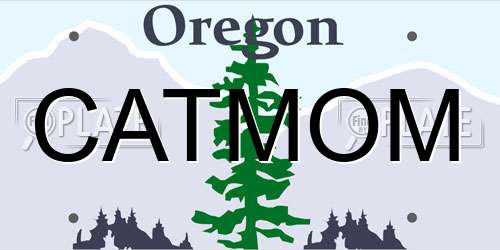 CATMOM Oregon License Plate