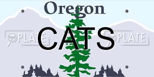 CATS Oregon License Plate