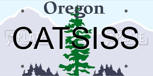 CATSISS Oregon License Plate