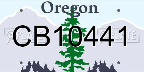 CB10441 Oregon License Plate