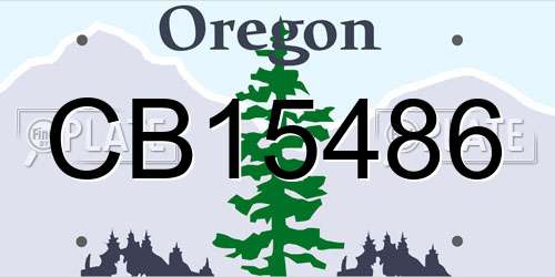 CB15486 Oregon License Plate