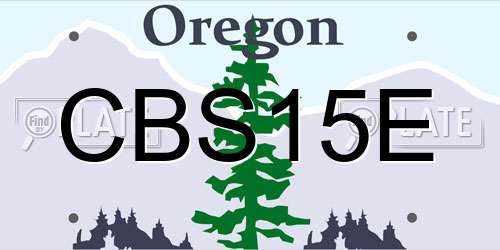 CBS15E Oregon License Plate