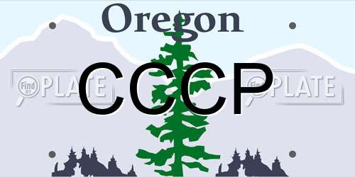 CCCP Oregon License Plate