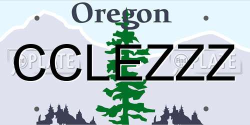 CCLEZZZ Oregon License Plate