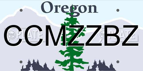 CCMZZBZ Oregon License Plate