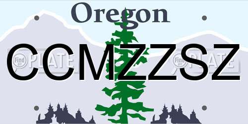 CCMZZSZ Oregon License Plate