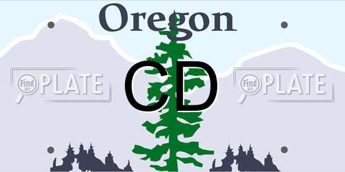 CD Oregon License Plate