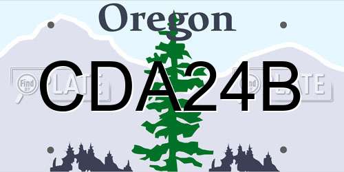 CDA24B Oregon License Plate