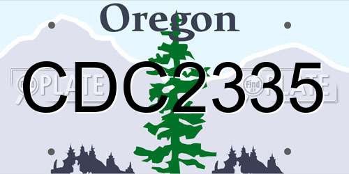 CDC2335 Oregon License Plate