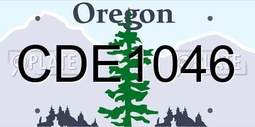 CDE1046 Oregon License Plate