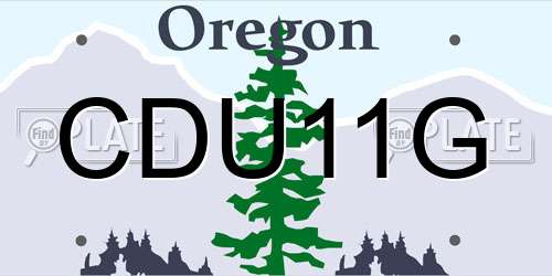 CDU11G Oregon License Plate