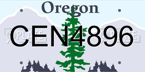 CEN4896 Oregon License Plate