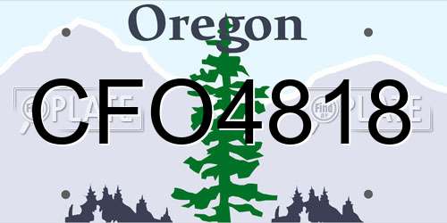 CFO4818 Oregon License Plate