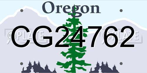 CG24762 Oregon License Plate