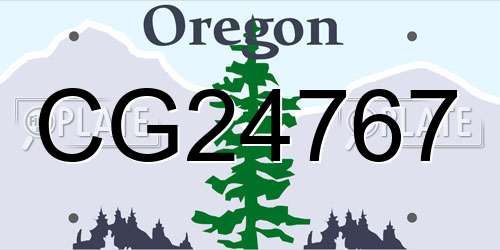 CG24767 Oregon License Plate