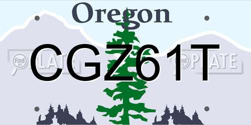 CGZ61T Oregon License Plate
