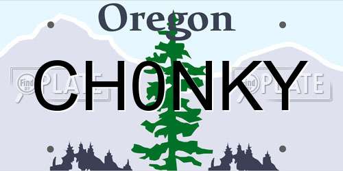 CH0NKY Oregon License Plate