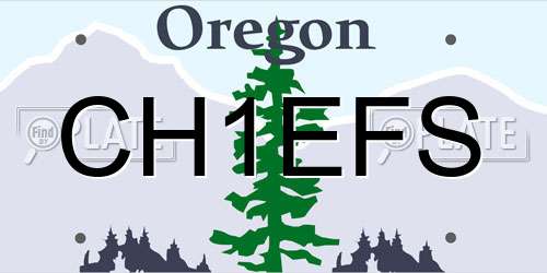 CH1EFS Oregon License Plate