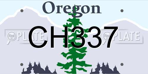 CH337 Oregon License Plate