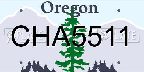 CHA5511 Oregon License Plate